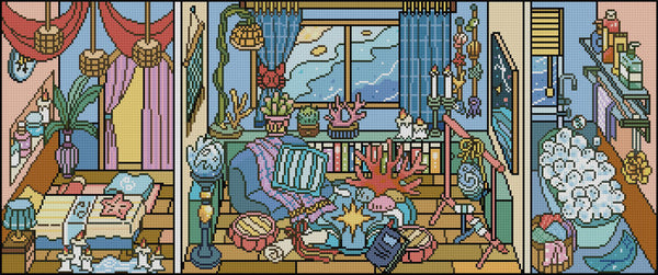 Illusion Water Apartment Giant Diamond Painting - Section 02