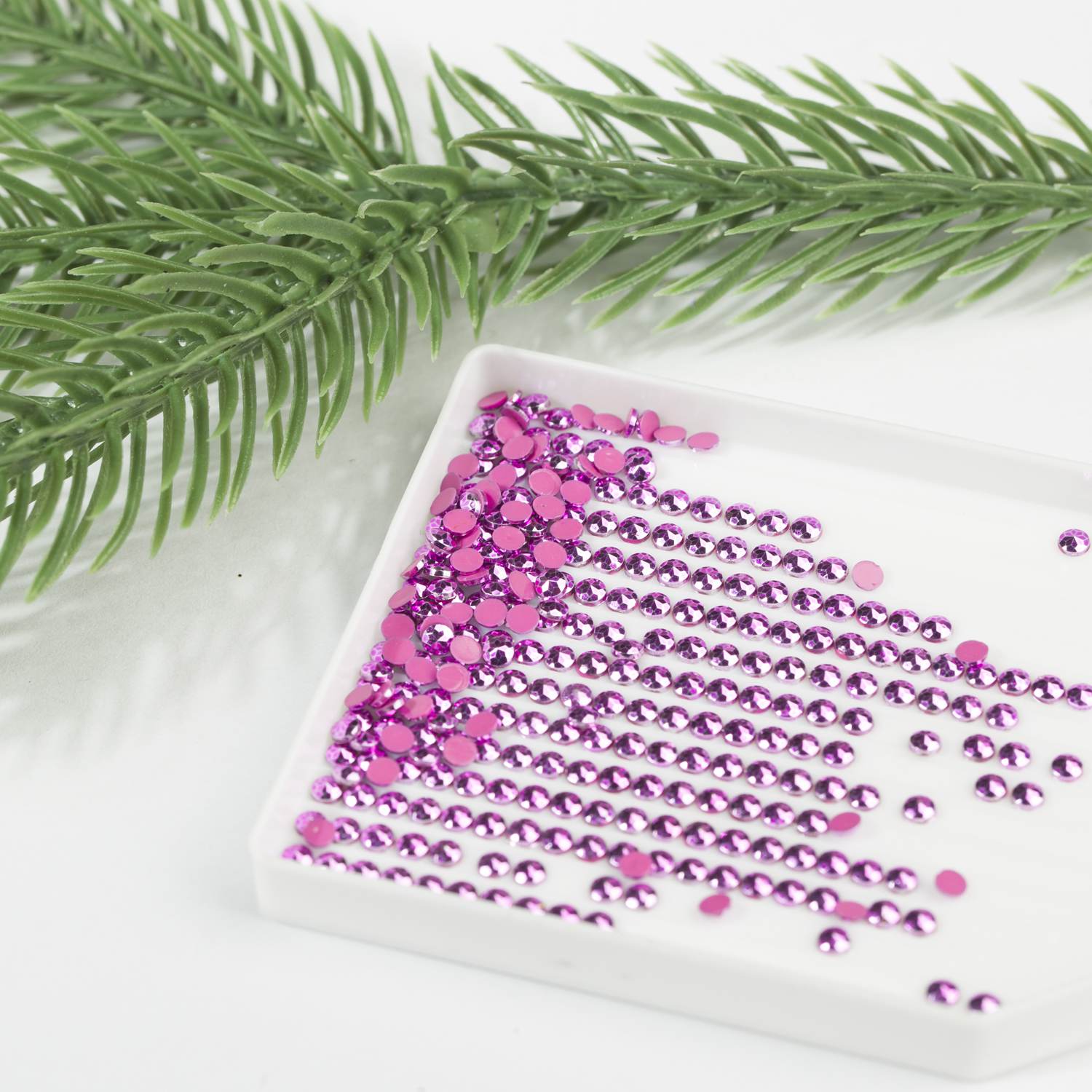 Runde Metallic-Perlen, 1 Beutel (2000 Stück), einfarbig