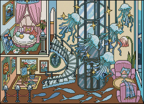 Illusion Water Apartment Giant Diamond Painting - Section 04