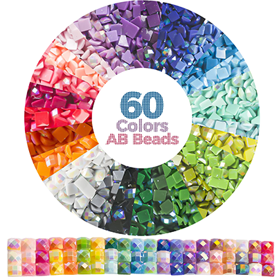 60 Colors AB Diamond Painting Beads, 12000pcs