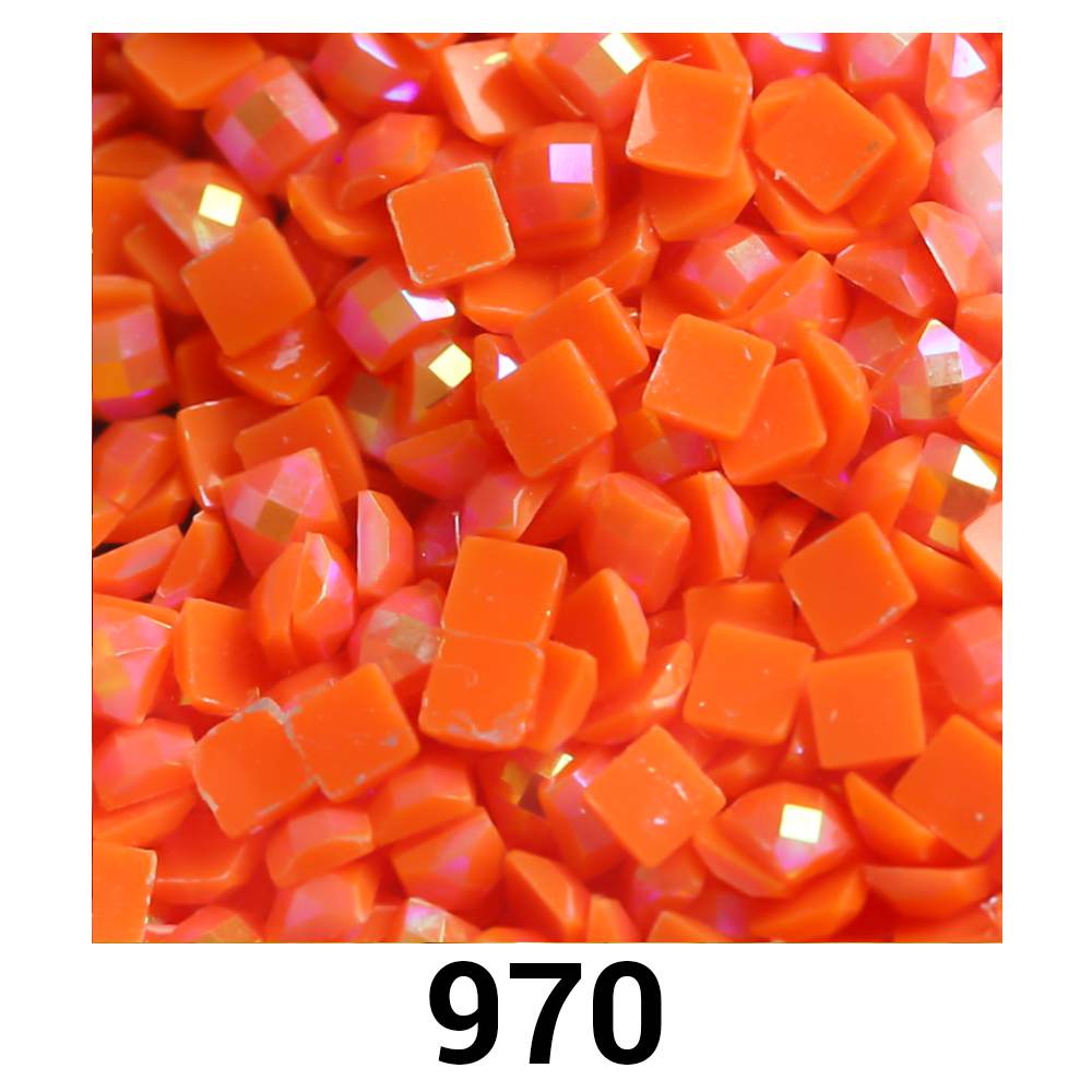 Quadratische AB-Perlen, 1 Beutel (2000 Stück), einfarbig