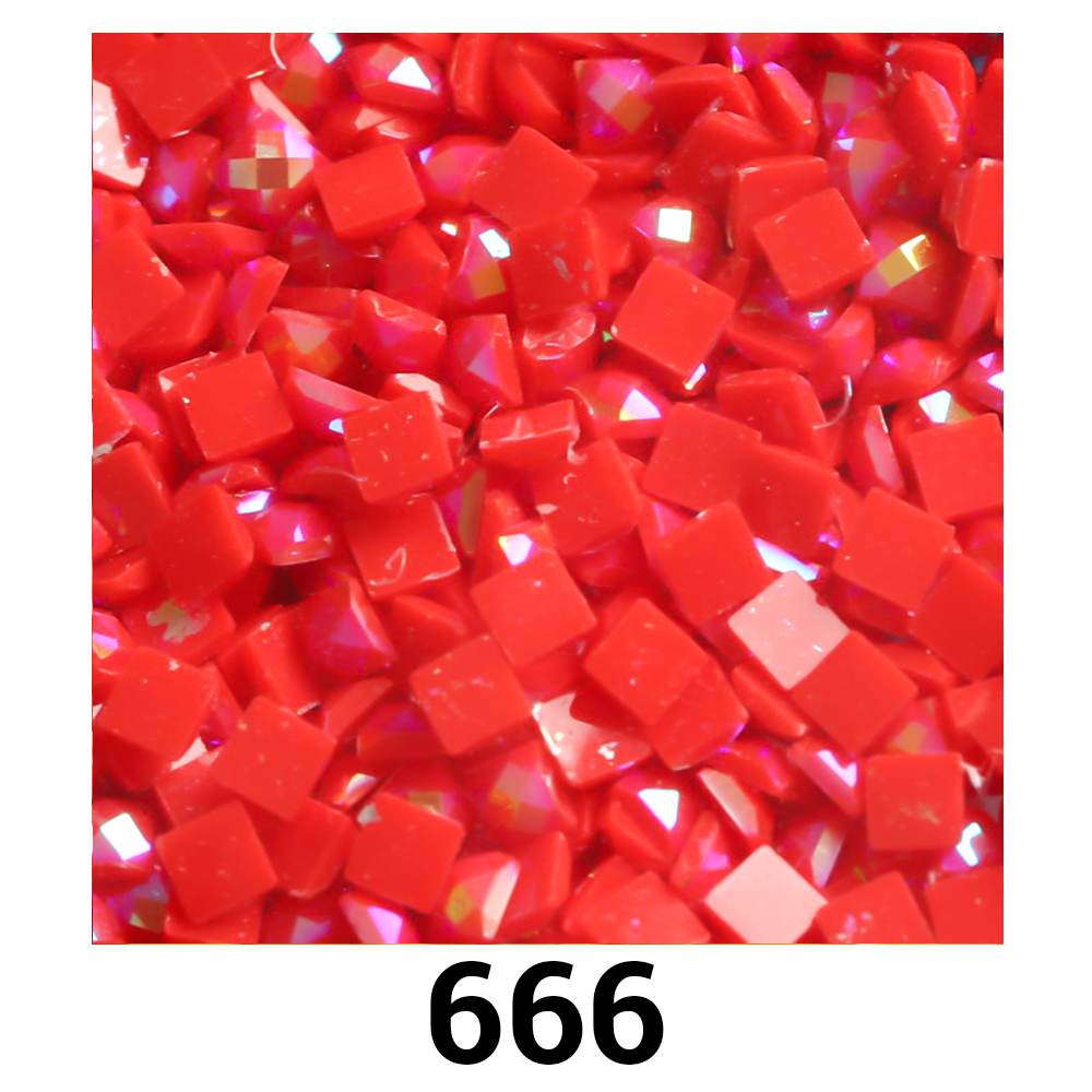 Quadratische AB-Perlen, 1 Beutel (2000 Stück), einfarbig