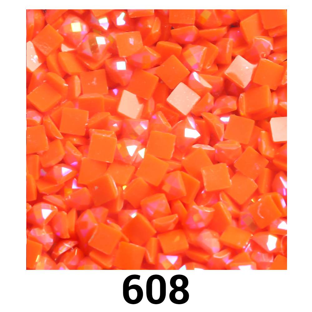 Quadratische AB-Perlen, 1 Beutel (2000 Stück), einfarbig