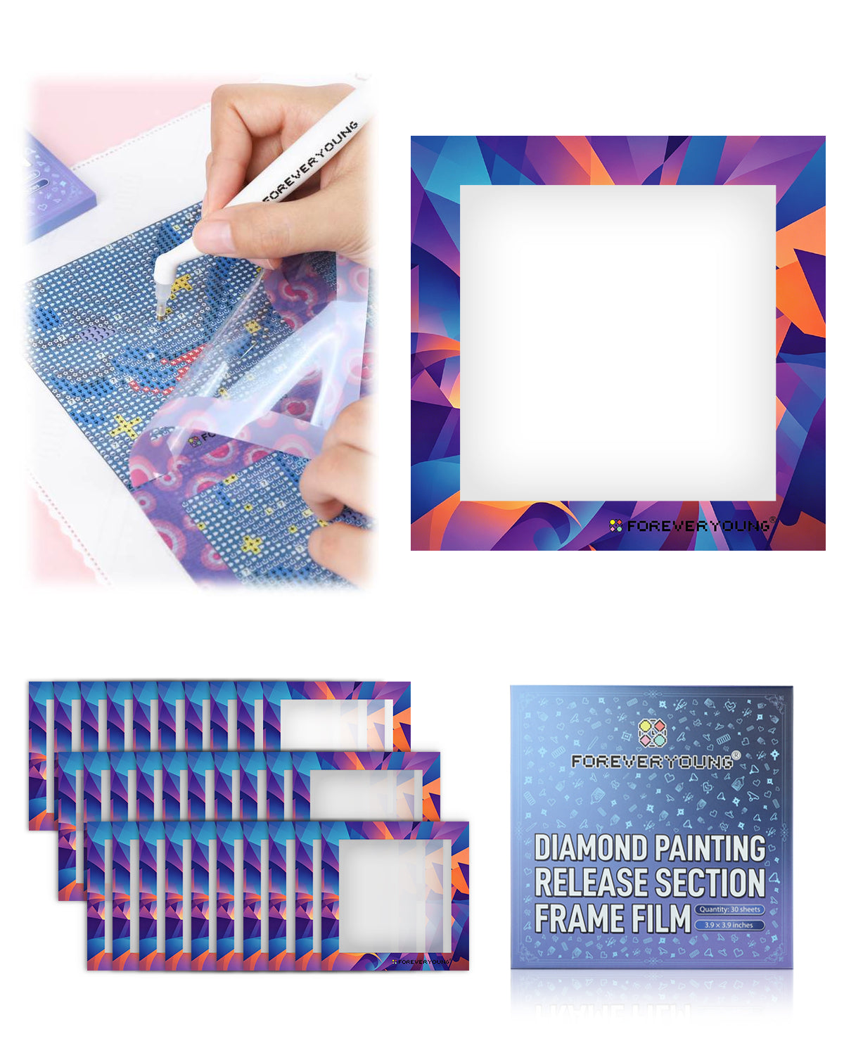 Perles rondes à paillettes, 20 couleurs, pour peinture diamant 