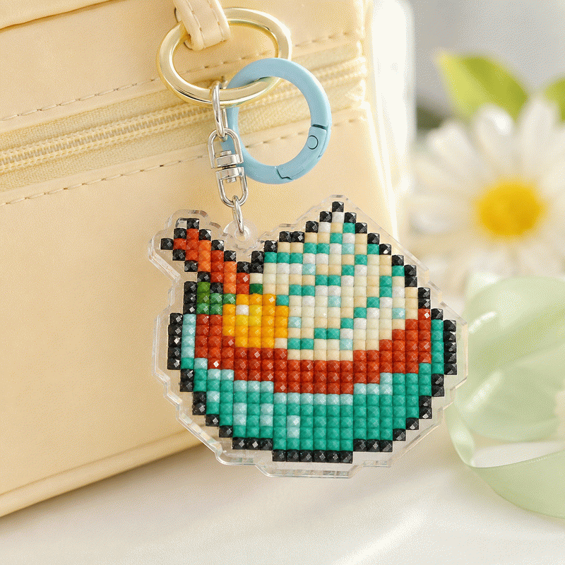 Lumigem Mini Cute Dessert Diamond Art Keychain Set