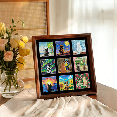 Cat Around the World Diamond Painting Frame Kit