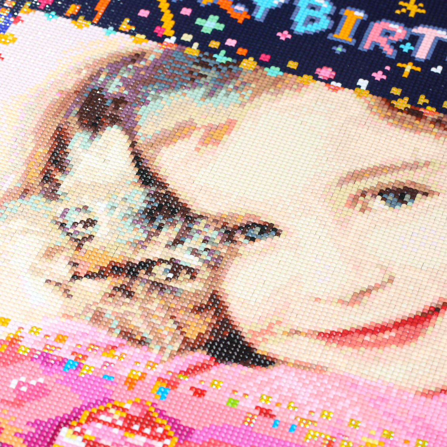 Birthday Custom Diamond Painting from Photo, Happy Birthday DIY Personalized Diamond Art Painting Kits
