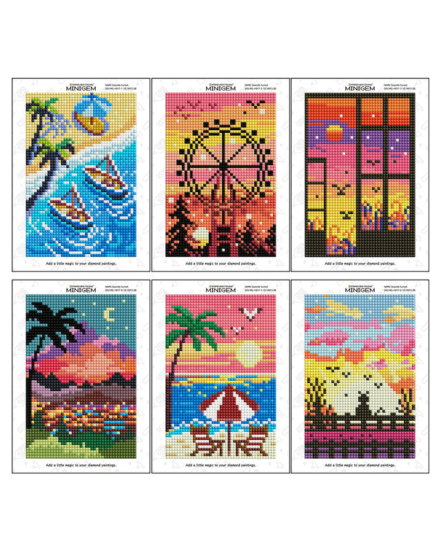MiniGem® Seaside Sunset Small Diamond Art Kit