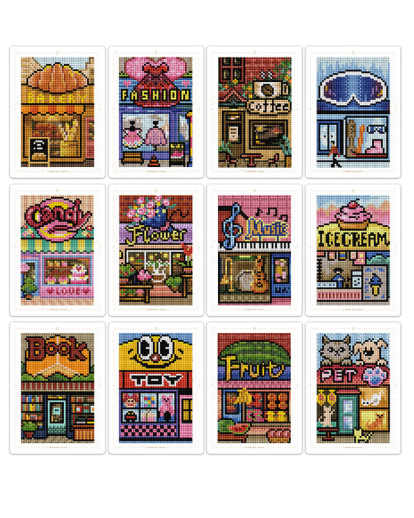 Minigem® : Little Shop Stories Small Diamond Art Kits, 5x7 Inch Cards