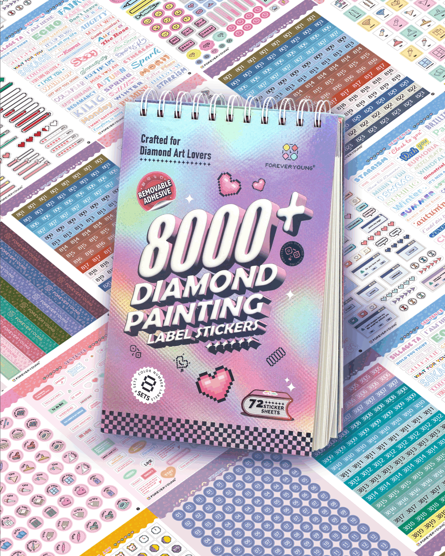 ForeverYoung Diamond Art Label Sticker Book