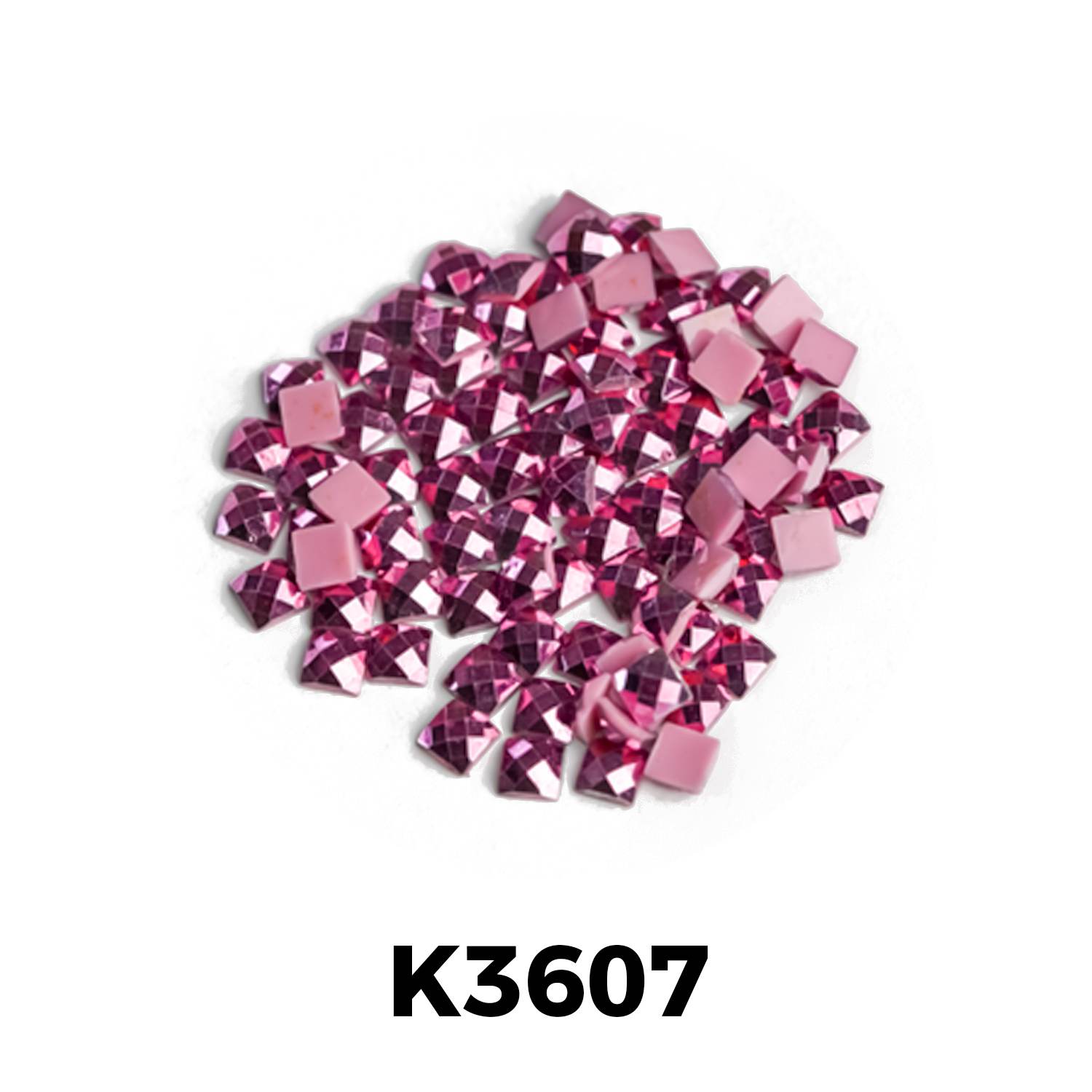 Quadratische Metallic-Perlen, 1 Beutel (2000 Stück), Einzelfarbe