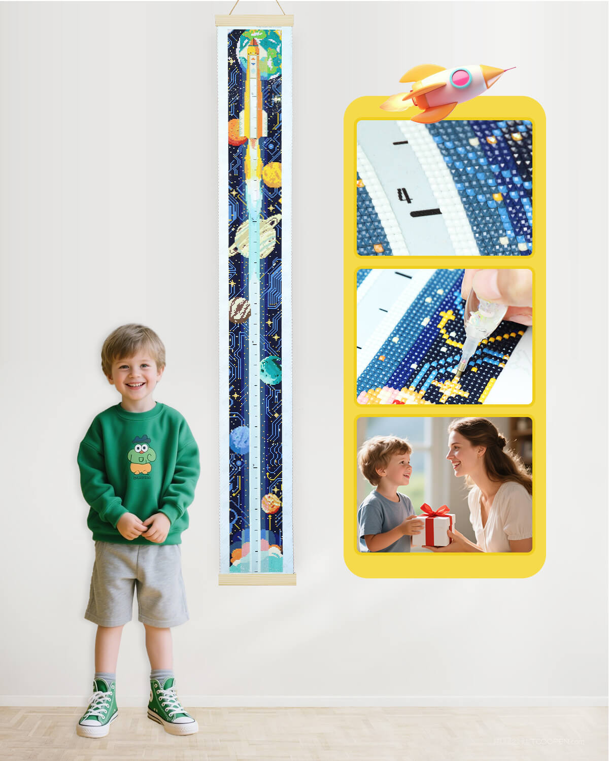 Rocket Height Chart 52.3 x 5.1 Inch
