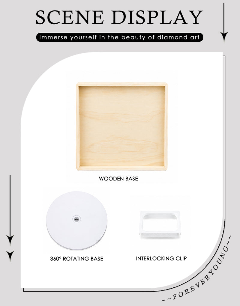 Rotating Wooden Tray + Lock – Diamond Painting Storage Tower