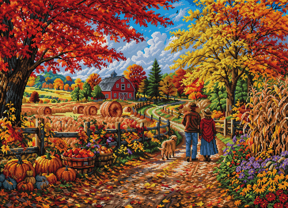 Autumn Farm Harvest Diamond Painting