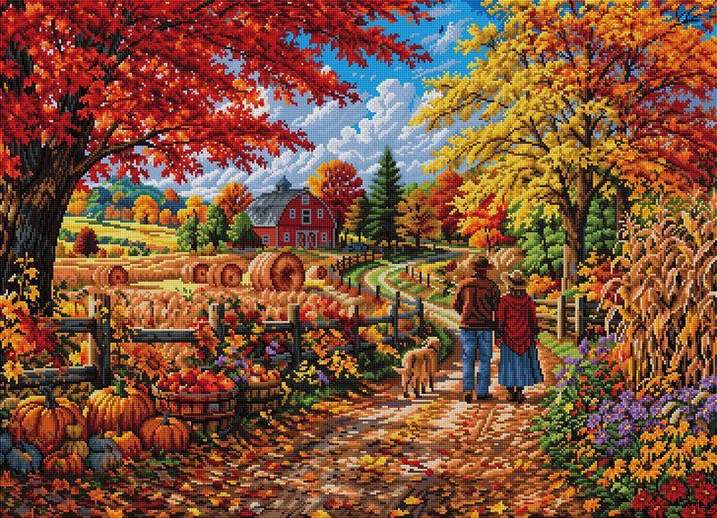 Autumn Farm Harvest Diamond Painting