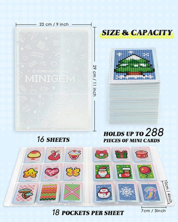 Minigem 3-Inch Mini Card 9-Slot Storage Binder