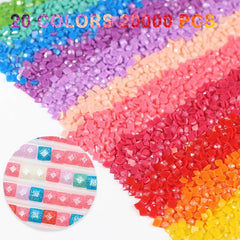 20 Colors 20000PCS Square Sugar Dust Beads for Diamond Painting - Forever Young®️ DIY - 