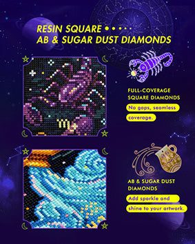 Zodiac Diamond Painting 12PCS DIY Kit