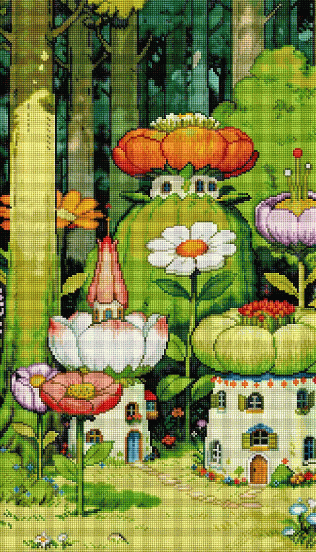 Magical Mushroom Forest Diamond Painting Kit
