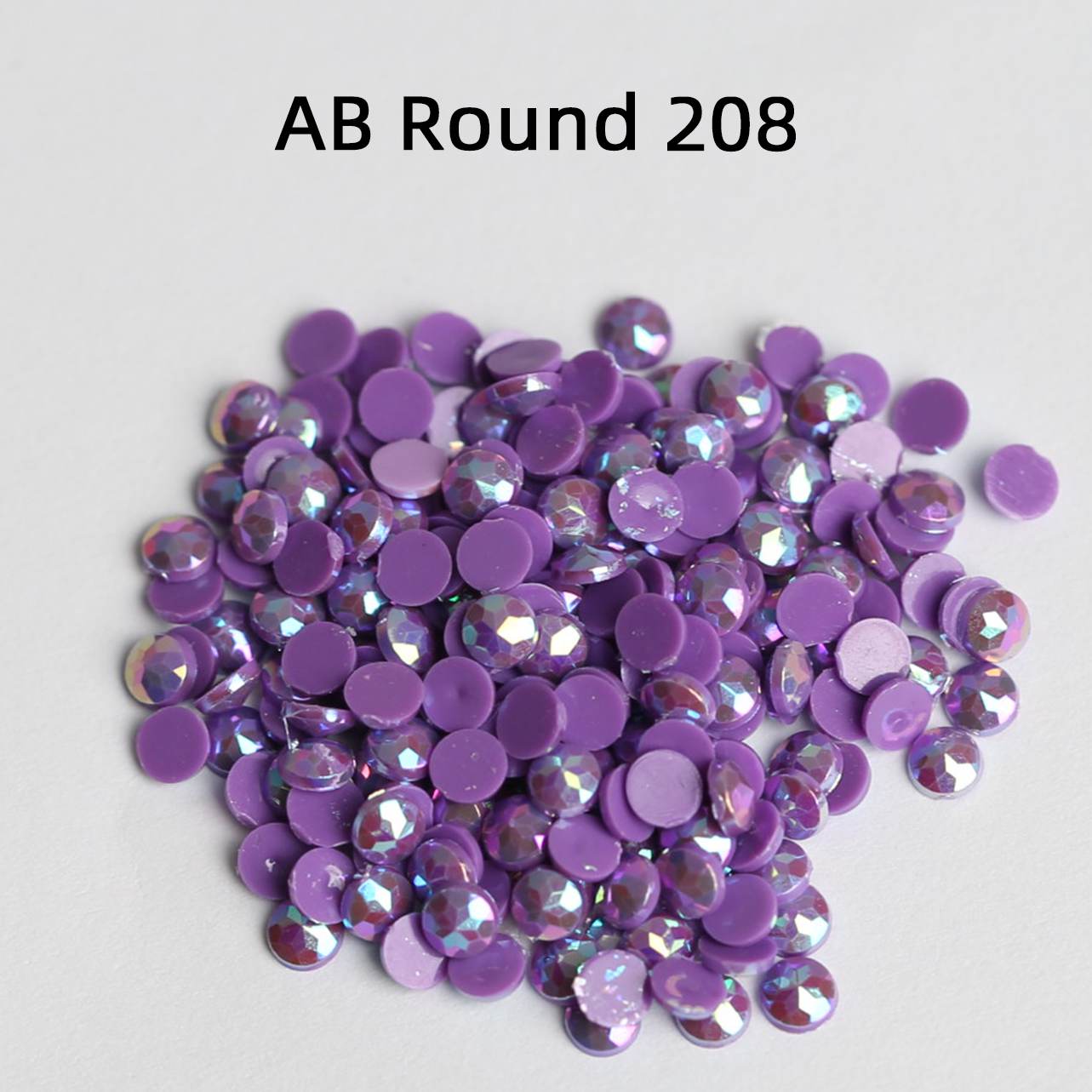 Runde AB-Perlen, 1 Beutel (2000 Stück), einfarbig