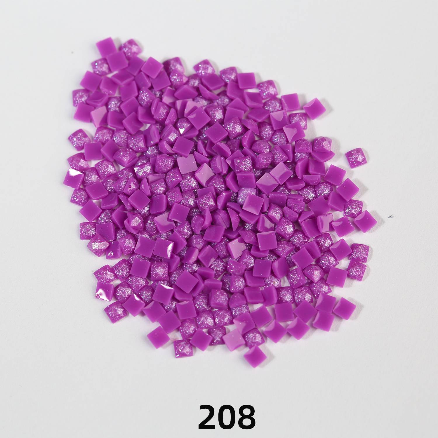 Perles AB carrées 1 sac (2000 pièces) couleur unique