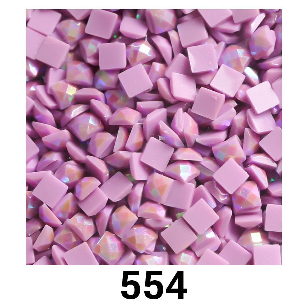 Quadratische AB-Perlen, 1 Beutel (2000 Stück), einfarbig