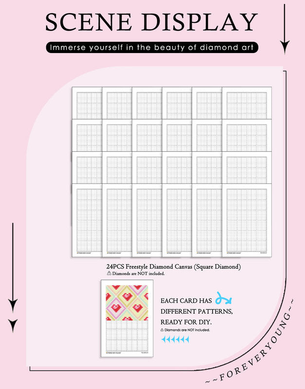 Minigem® : 7-Inch Blank Diamond Painting Canvas (No drills)