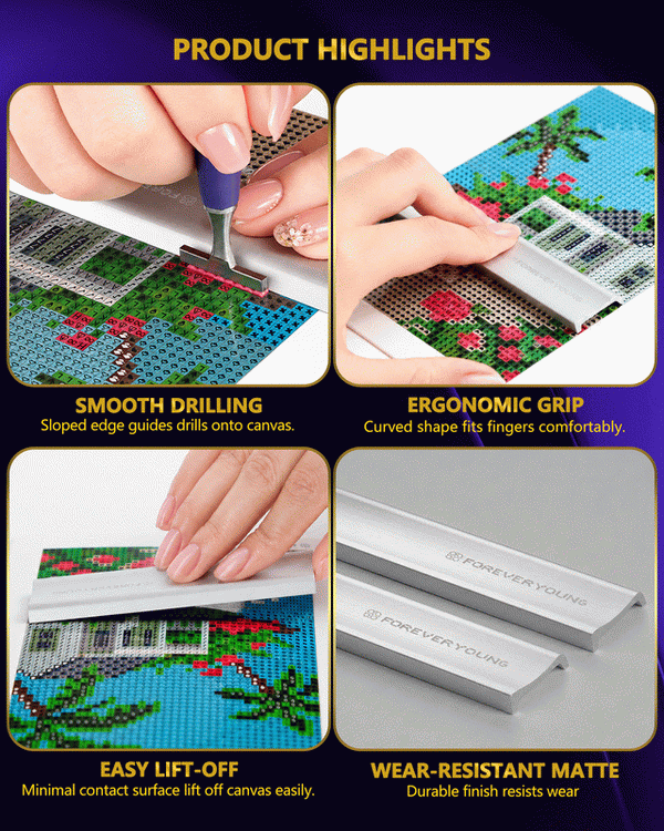 ForeverYoung Diamond Painting Aluminum Alignment Ruler