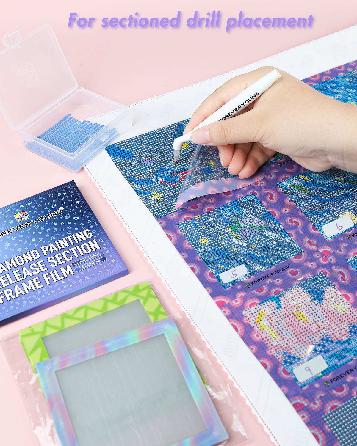 Runde Glitzerperlen in 20 Farben für Diamantmalerei. 