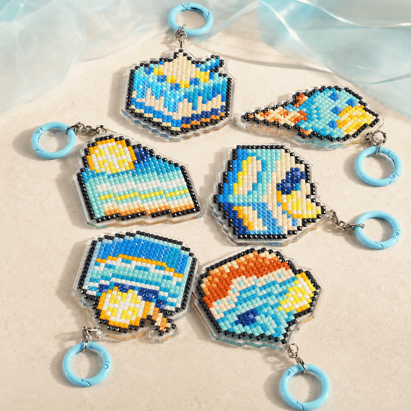 Lumigem Mini Diamond Painting Keychain Set – Fun Pixel Art DIY Crafts for Kids & Adults