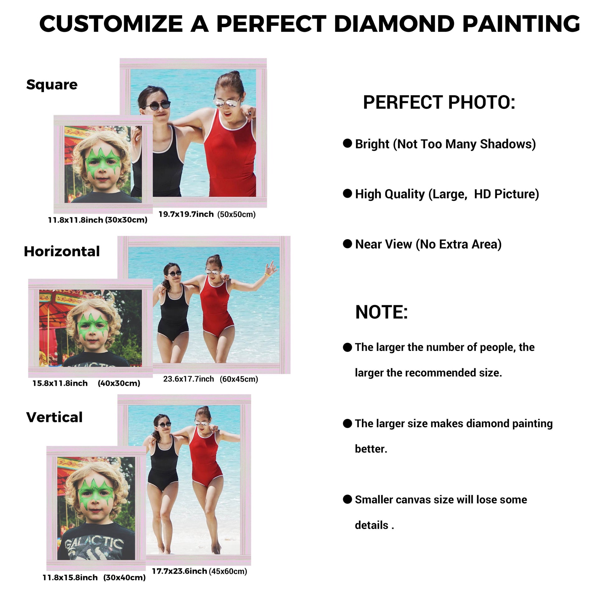 CBCBBEAU Custom Diamond Painting Kits, Customized Diamond Painting from  Photo for Adults, Personalized 5D Full Drill Diamond Art DIY Your Own  Photo