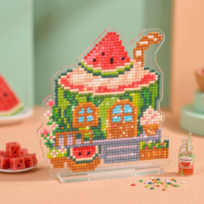 LumiGem Watermelon Dessert House Diamond Painting Stand