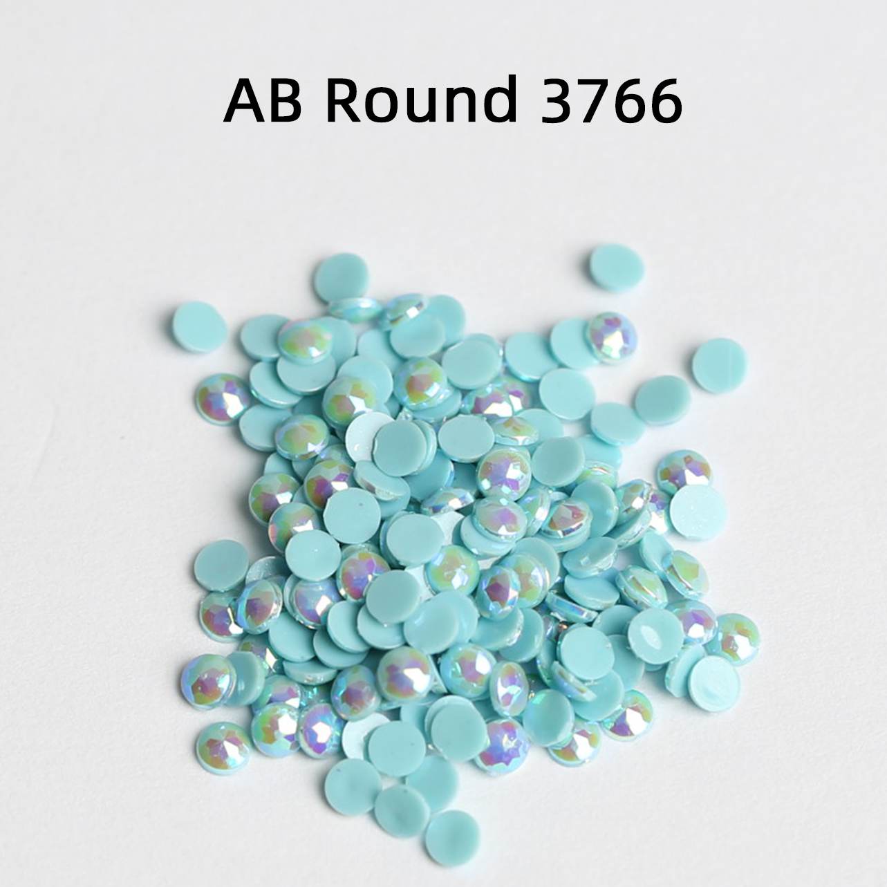 Runde AB-Perlen, 1 Beutel (2000 Stück), einfarbig