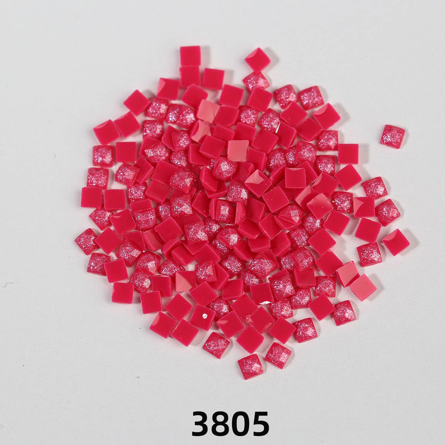 Quadratische AB-Perlen, 1 Beutel (2000 Stück), einfarbig