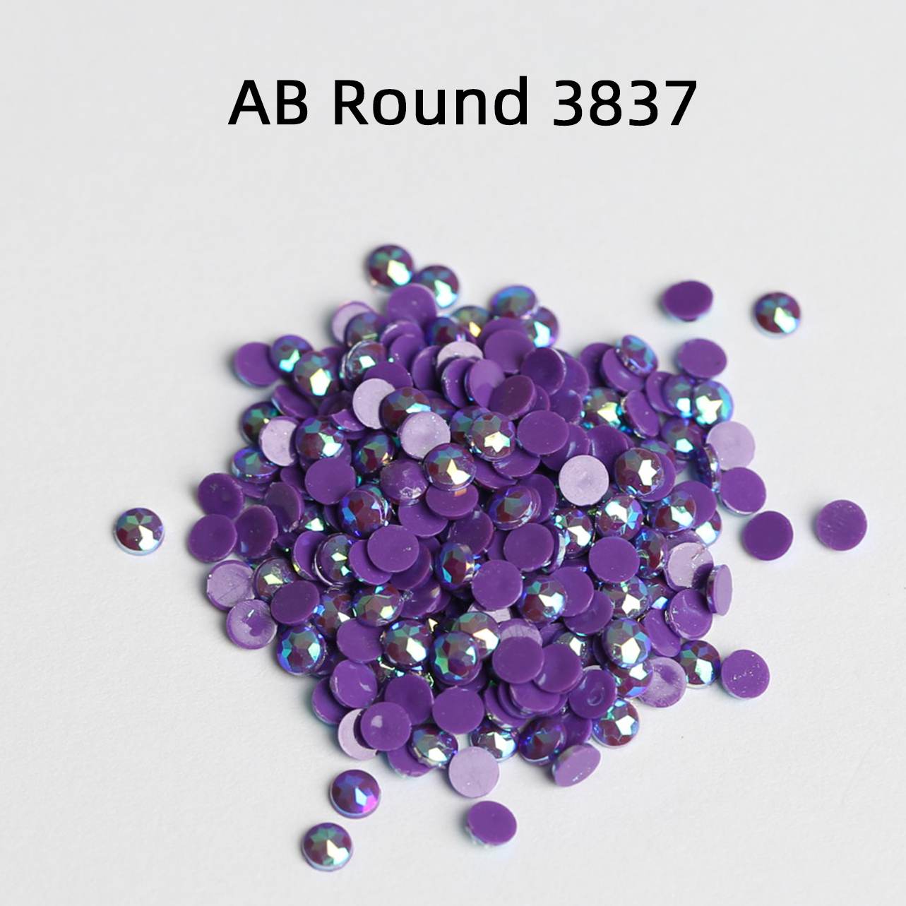 Runde AB-Perlen, 1 Beutel (2000 Stück), einfarbig