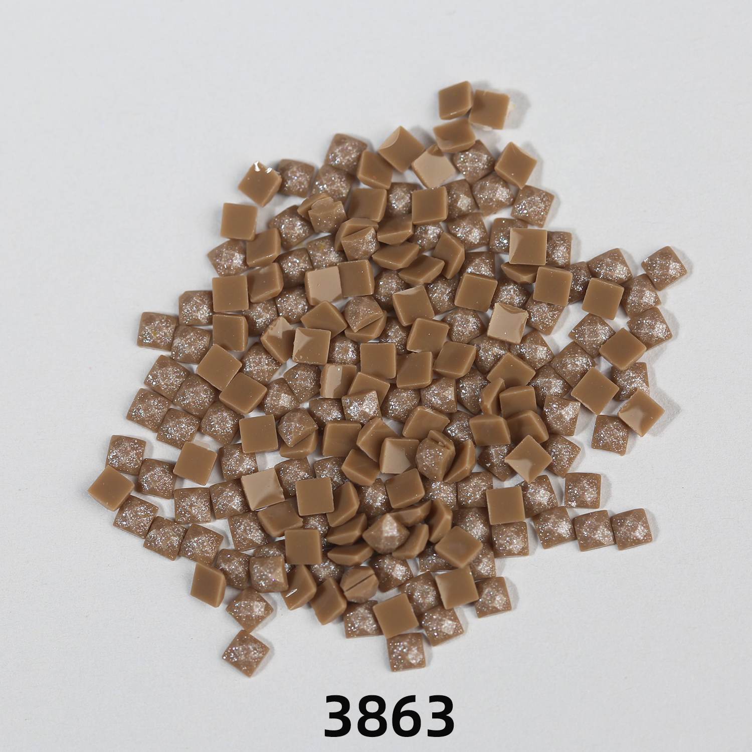 Quadratische AB-Perlen, 1 Beutel (2000 Stück), einfarbig