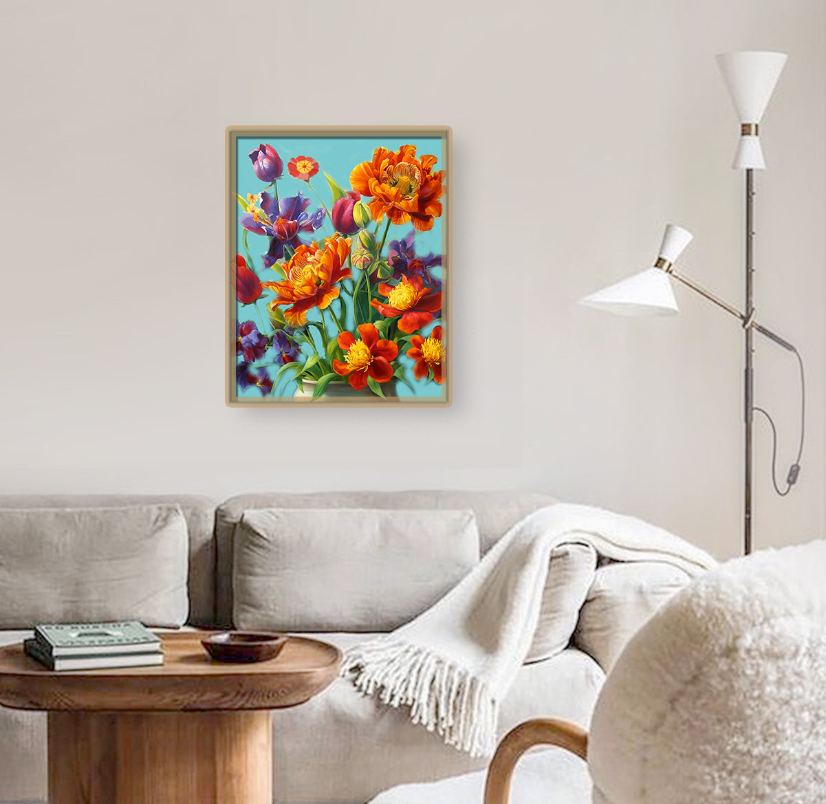 Colorful Flowers-Crystal Diamond Painting