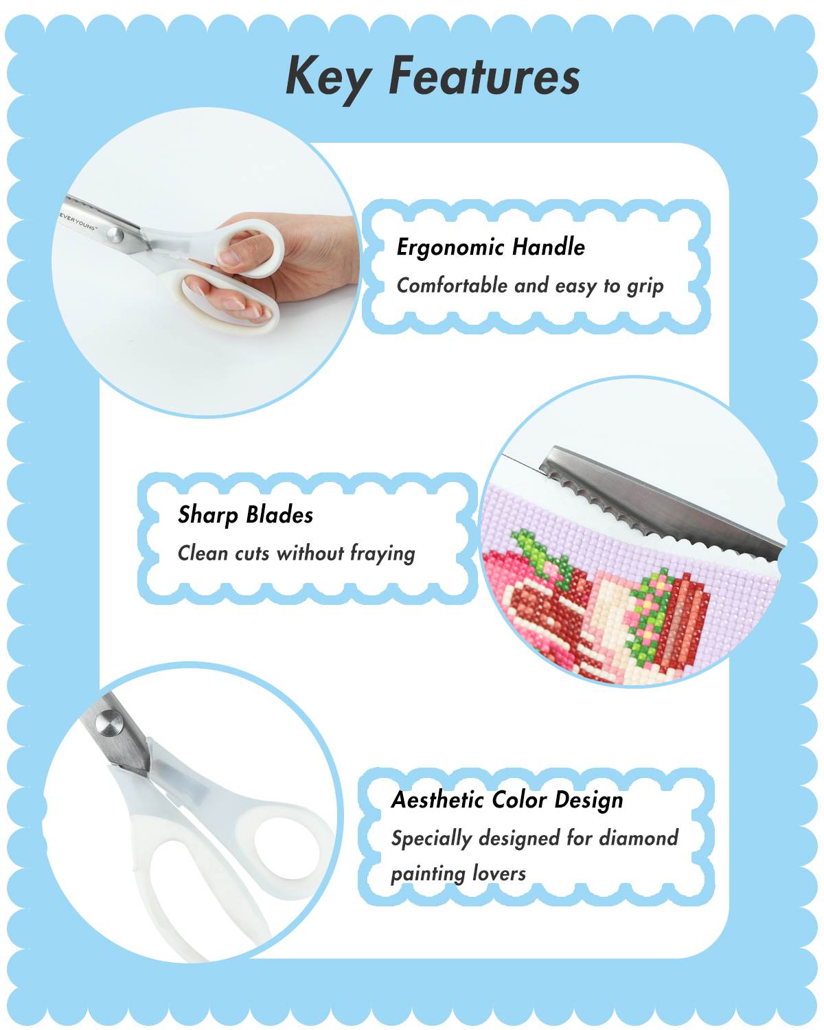 ForeverYoung Scallop Edge Pinking Shears