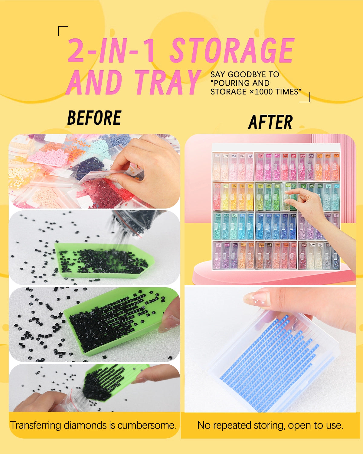 Forever Young 60pcs Containers Trays & Rack