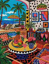 Tropical Beach & Interior 5D Diamond Painting Kit
