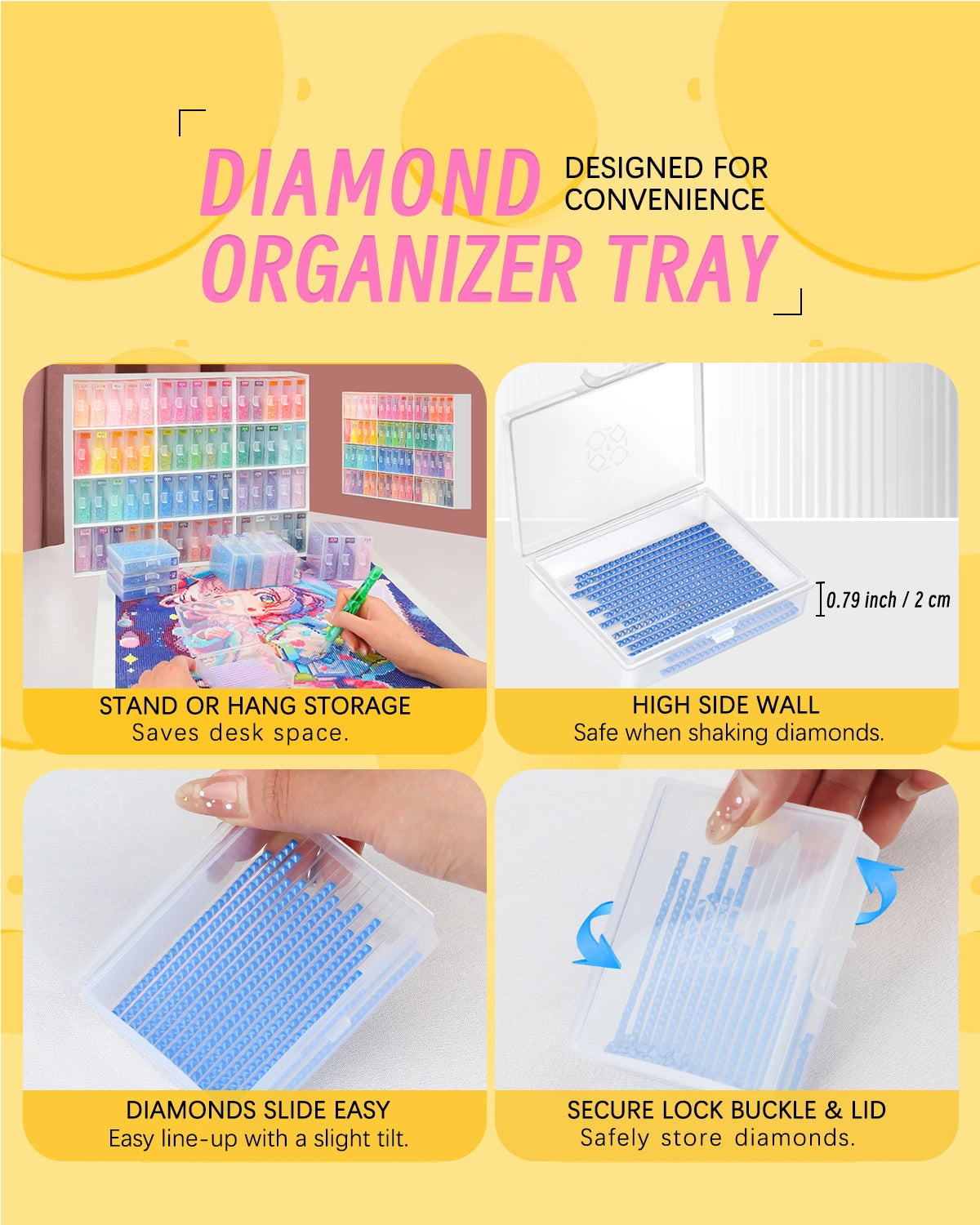 Forever Young 60pcs Containers Trays & Rack