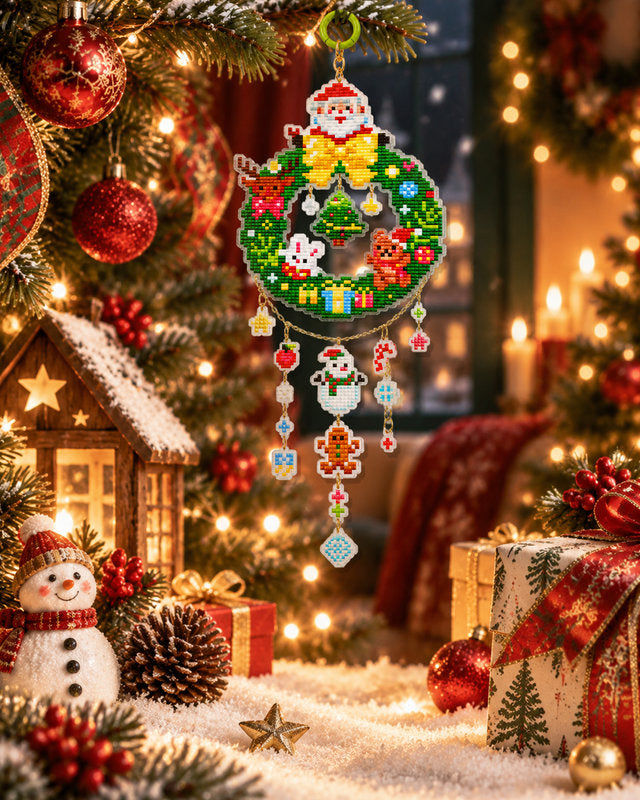 Merry Christmas Diamond Art Hanging Kits for Adults