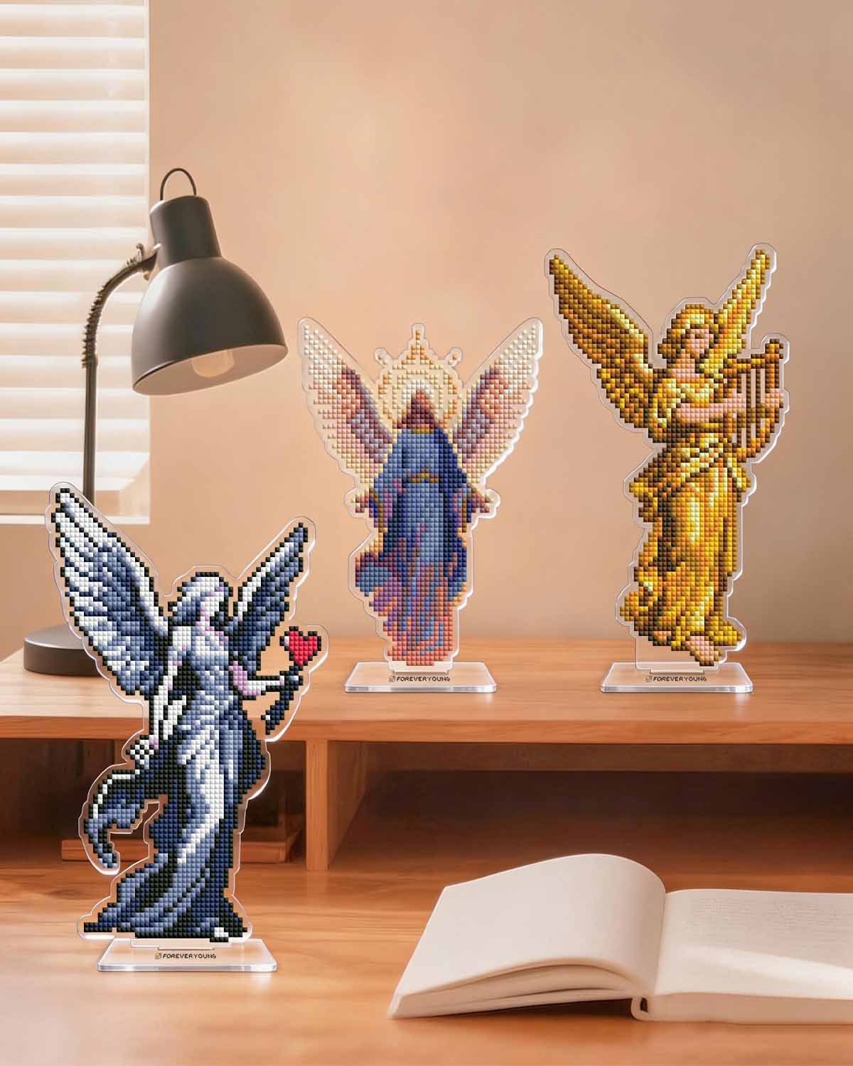 Angel Harp Sonata Acrylic Diamond Art Display Stand