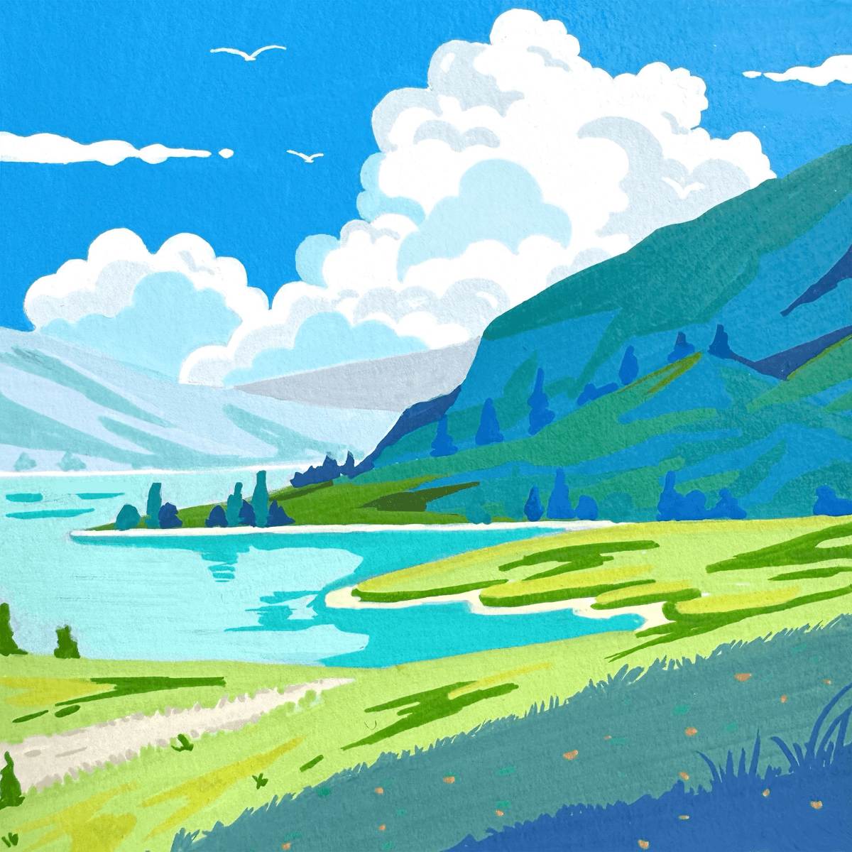 Charme rural au coucher du soleil 