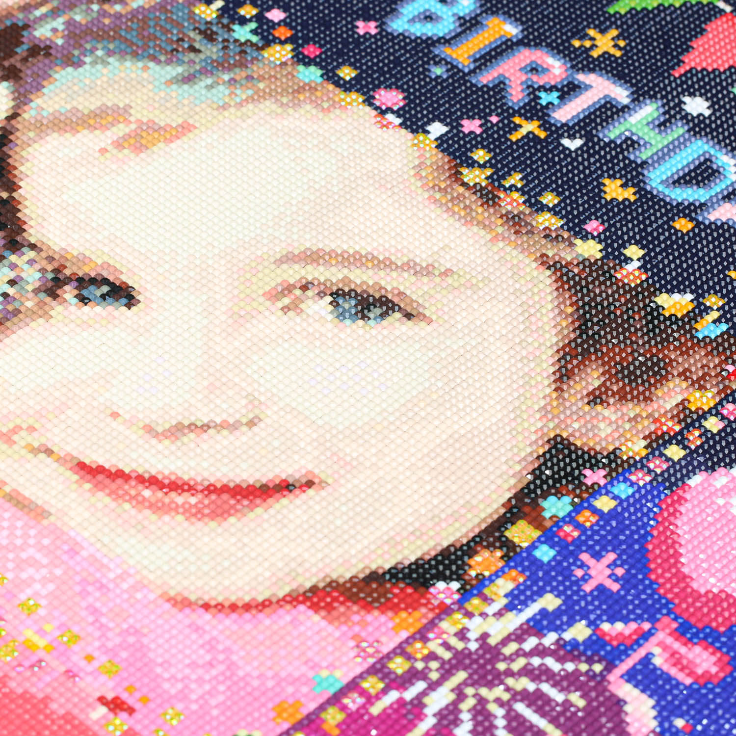 Birthday Custom Diamond Painting from Photo, Happy Birthday DIY Personalized Diamond Art Painting Kits