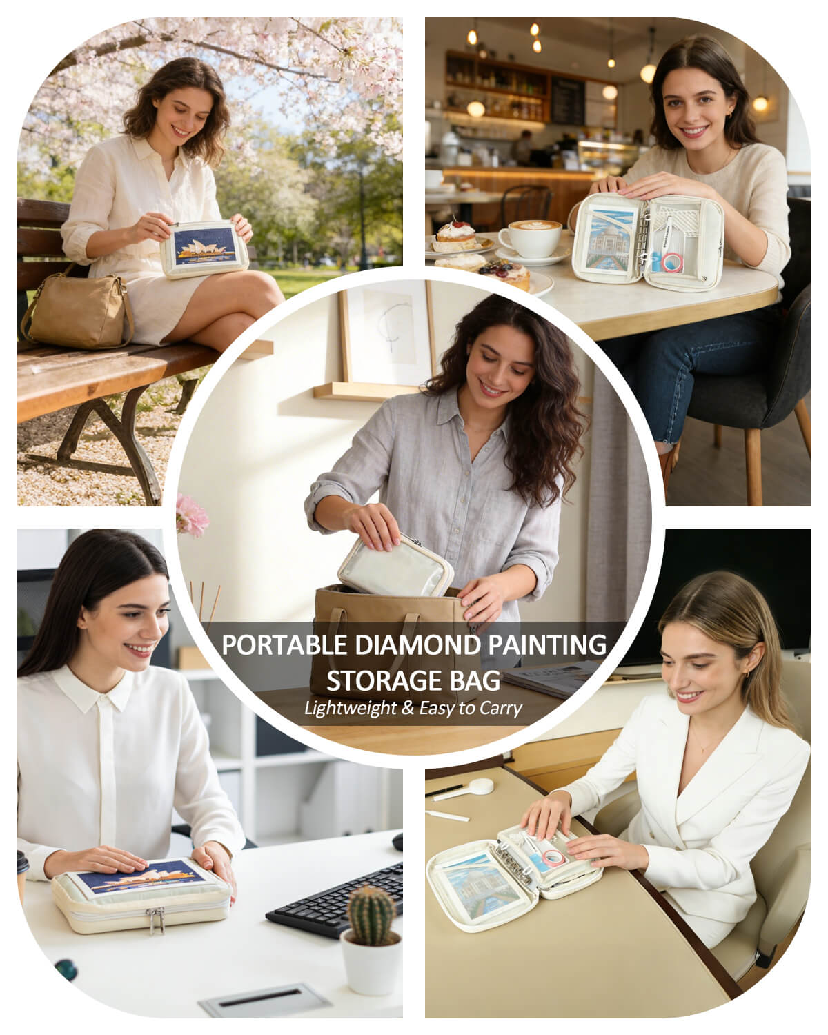 Runde Glitzerperlen in 20 Farben für Diamantmalerei. 