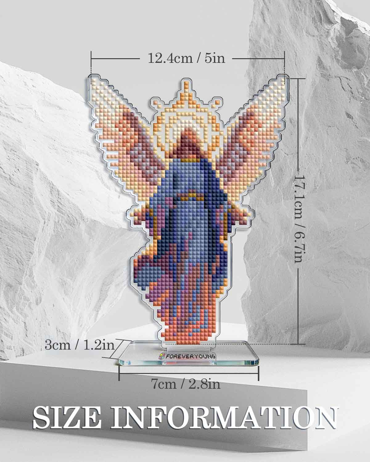 Lux Aeternis Archangel Acrylic Diamond Art Display Stand