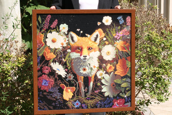 Fox in the flowers
