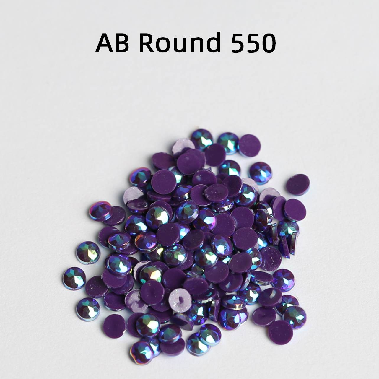 Runde AB-Perlen, 1 Beutel (2000 Stück), einfarbig