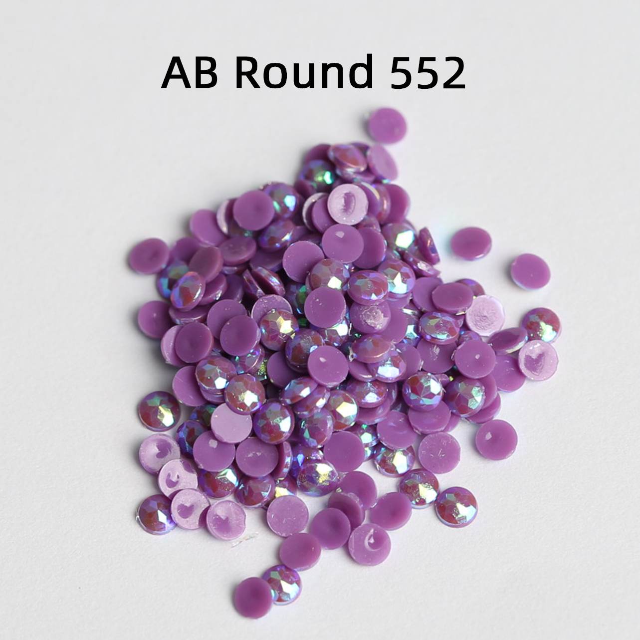 Runde AB-Perlen, 1 Beutel (2000 Stück), einfarbig